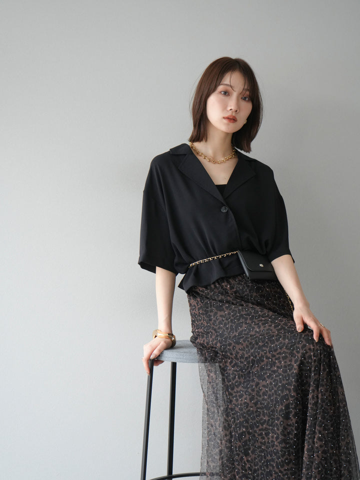 [予約]ハーフショートジャケット/ブラック