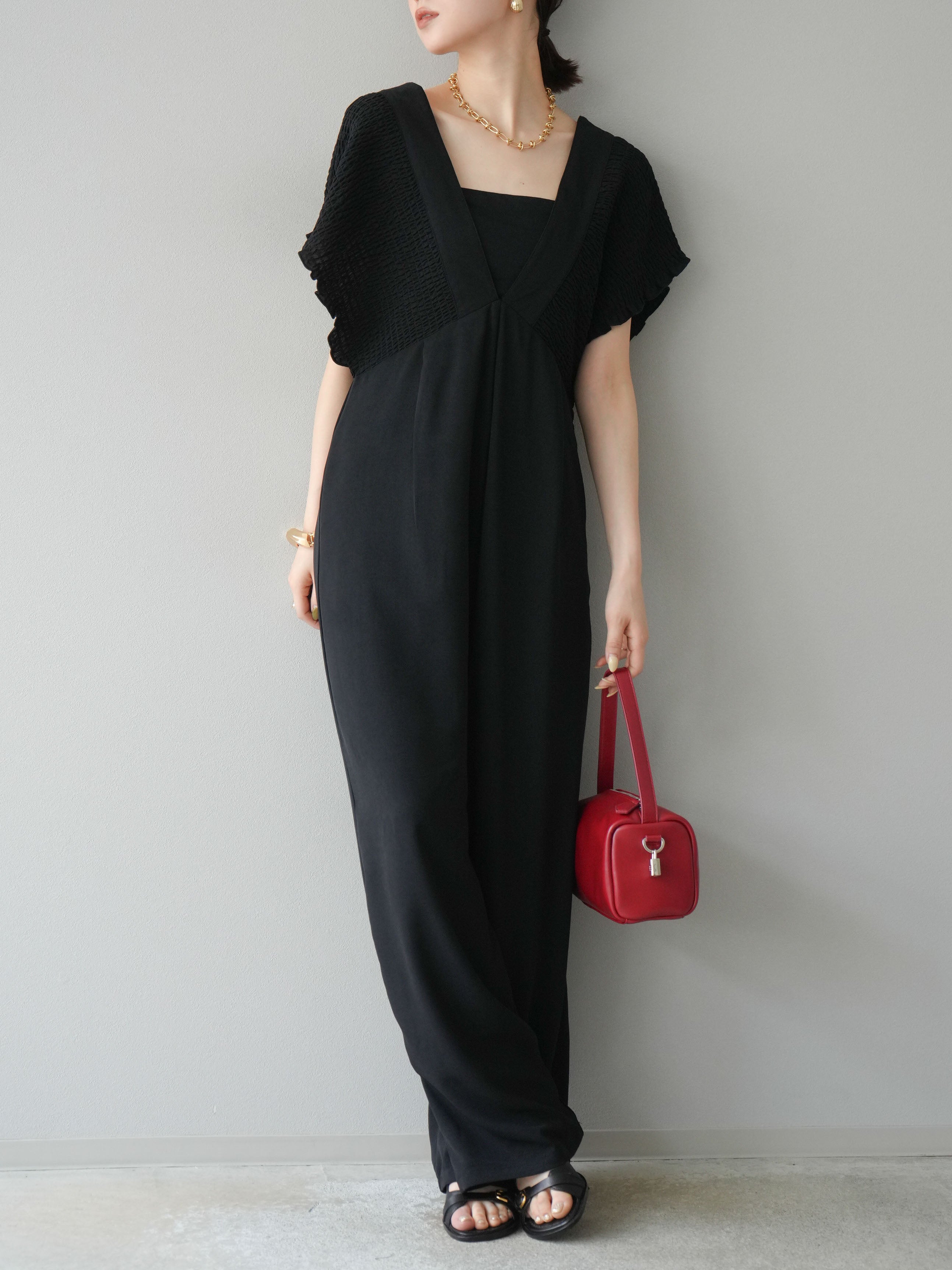 新作　エステルシャーリングオールインワン　lumier frene 2点　S SET]エステルシャーリングオールインワン+選べるアクセセット