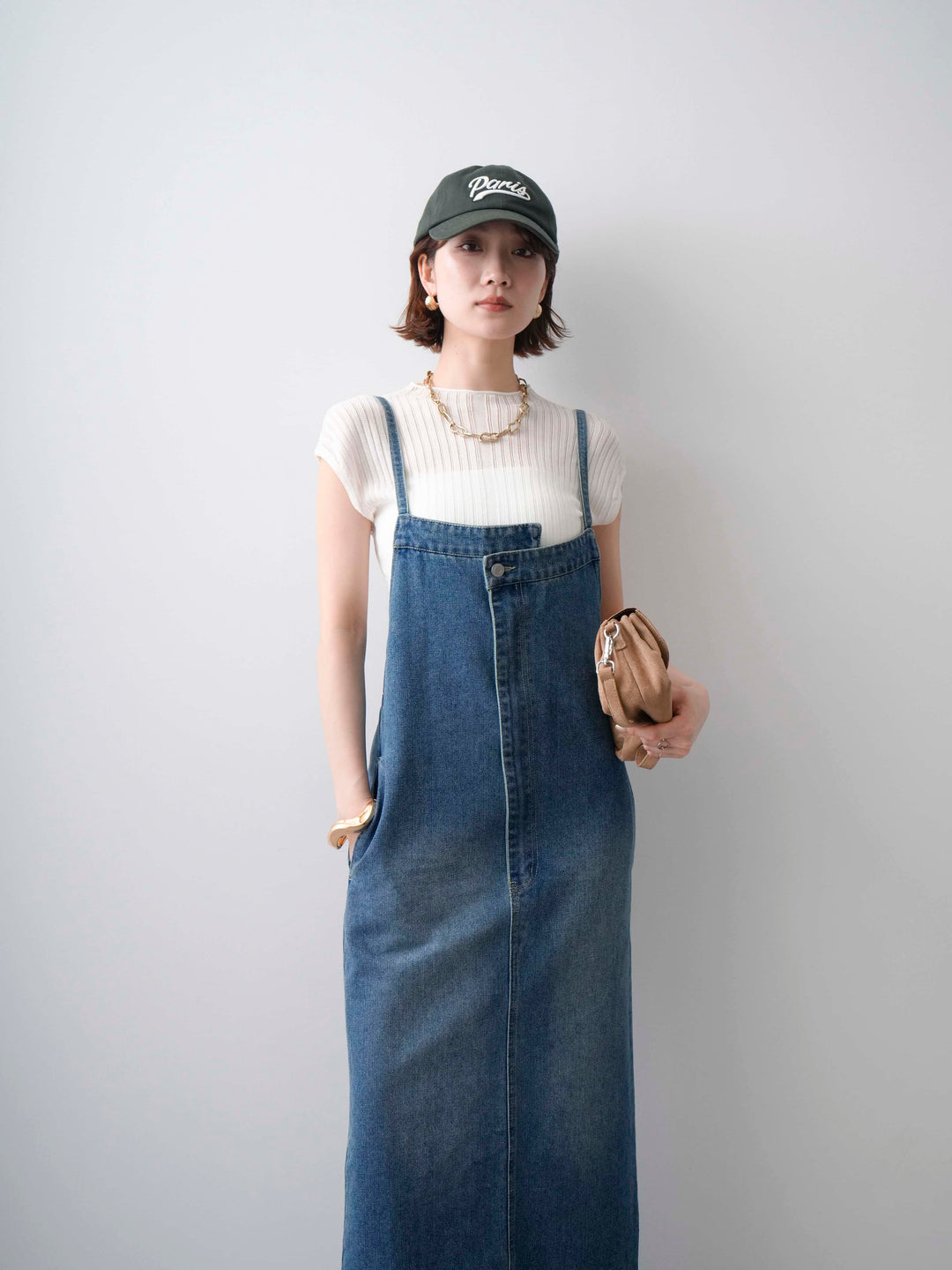 [予約]シアーリブフレンチニットトップス/white