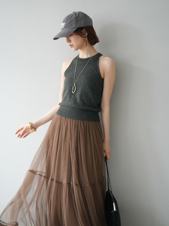 [予約]アメスリニットトップス/black