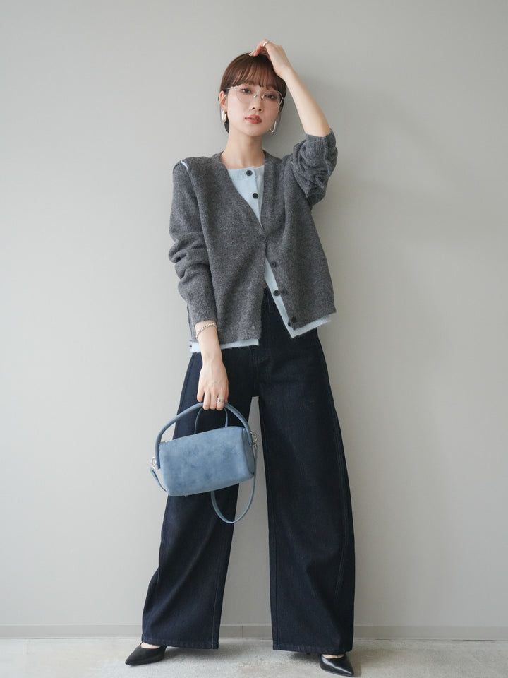 [予約]バレルレッグデニムパンツ/navy