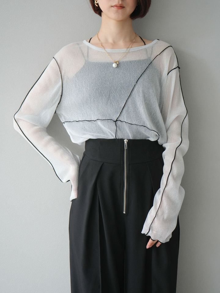 [SET]ラメシアーバイカラーメロープルオーバー+ラメシアーバイカラーメロープルオーバー(2set)