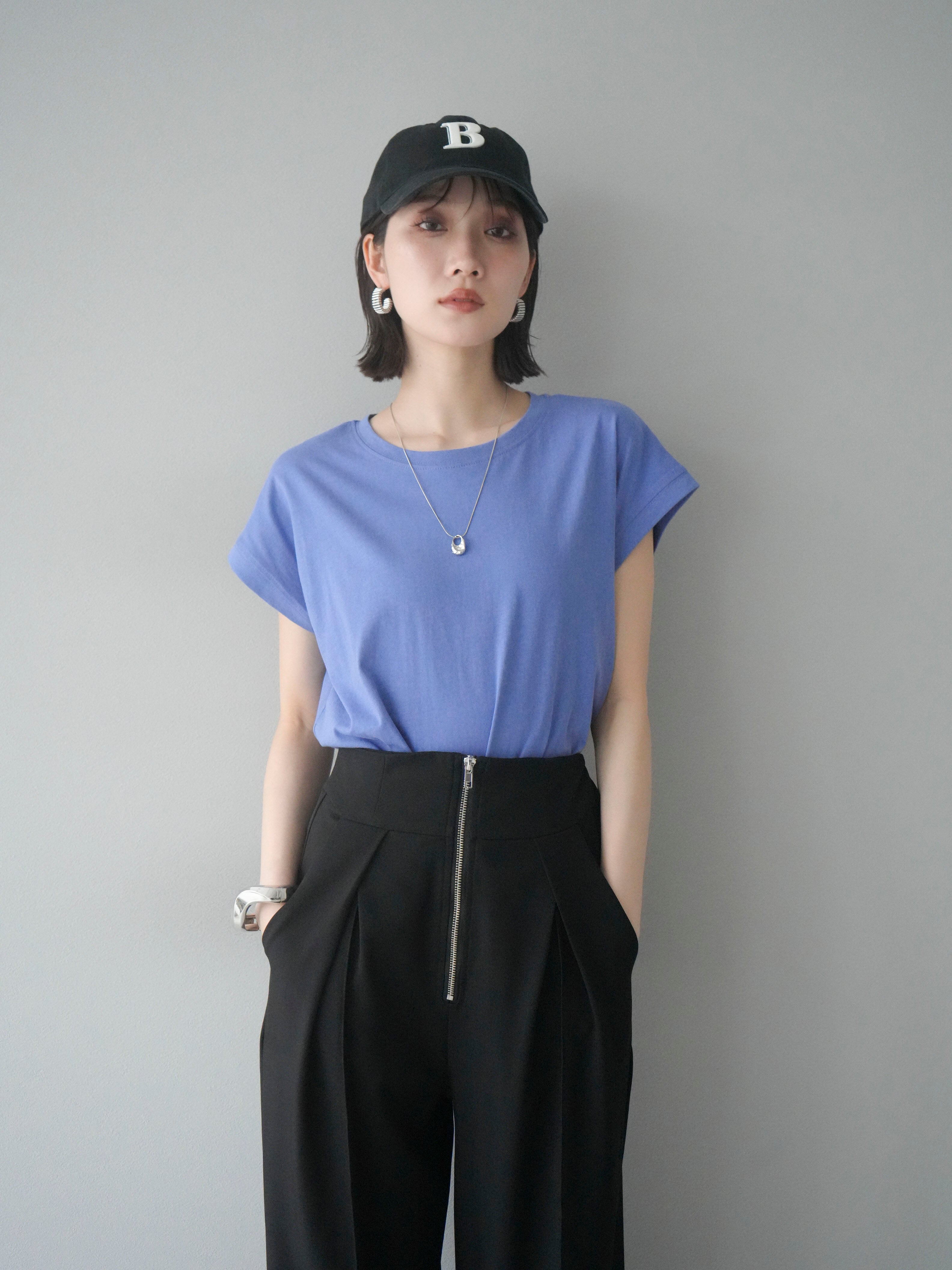 予約]フレンチスリーブTシャツ/ブルーパープル – Lumier