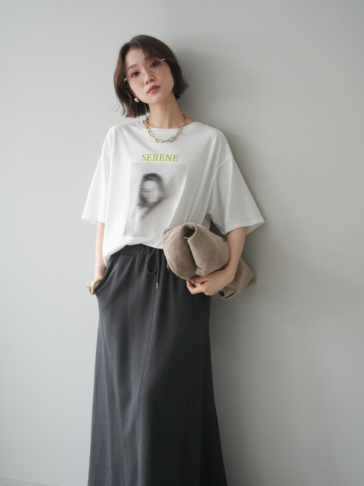 [予約]ブラーアートフォトTシャツ/off3