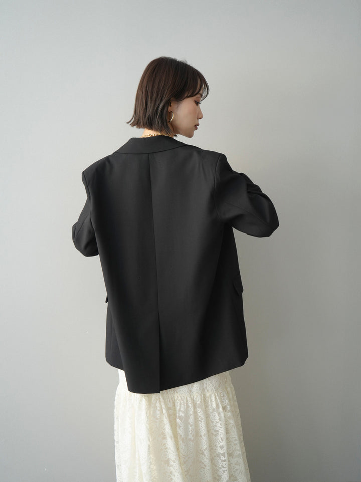 [SET]ギャザー切替レースキャミワンピース+ダブルブレストオーバージャケット(2set)