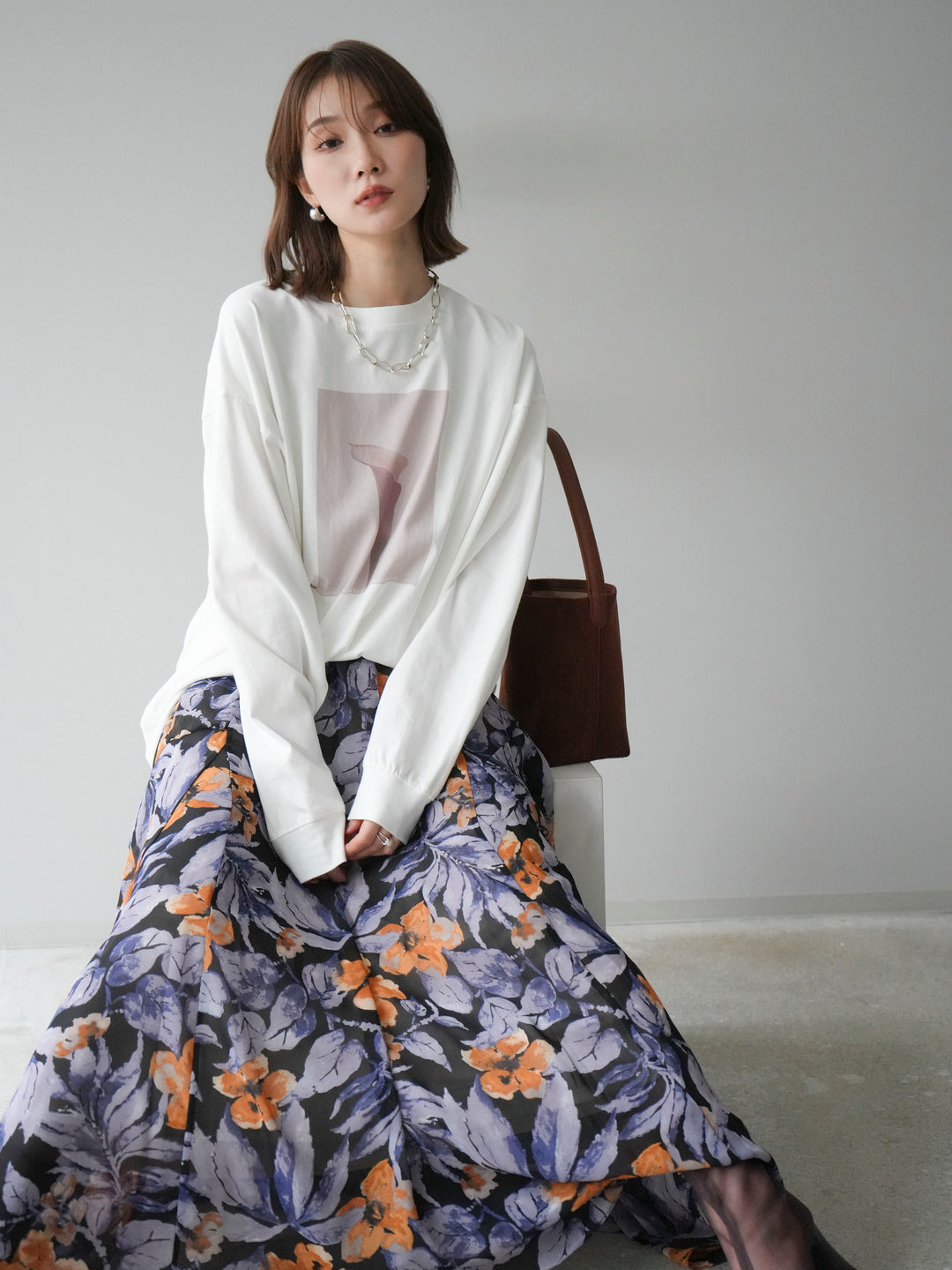 [予約]フラワーフォトプリントBIGロンT /オフ1