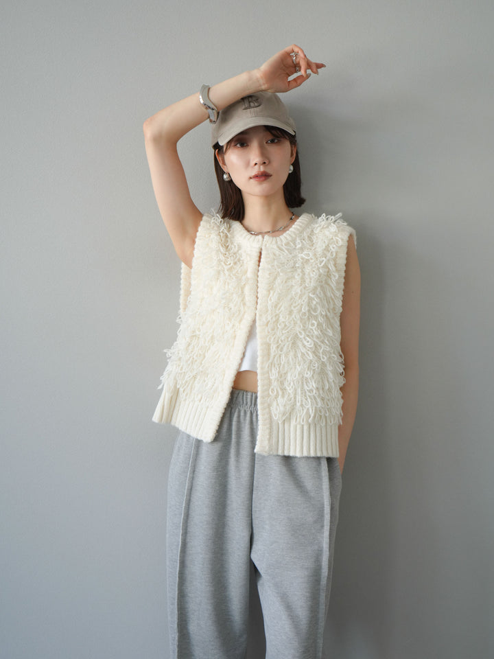 [予約]ループデザインホックベスト /アイボリー