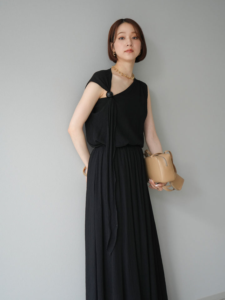 [SET]ビーズモチーフ楊柳ブラウス＆フレアスカートSET UP(2set)