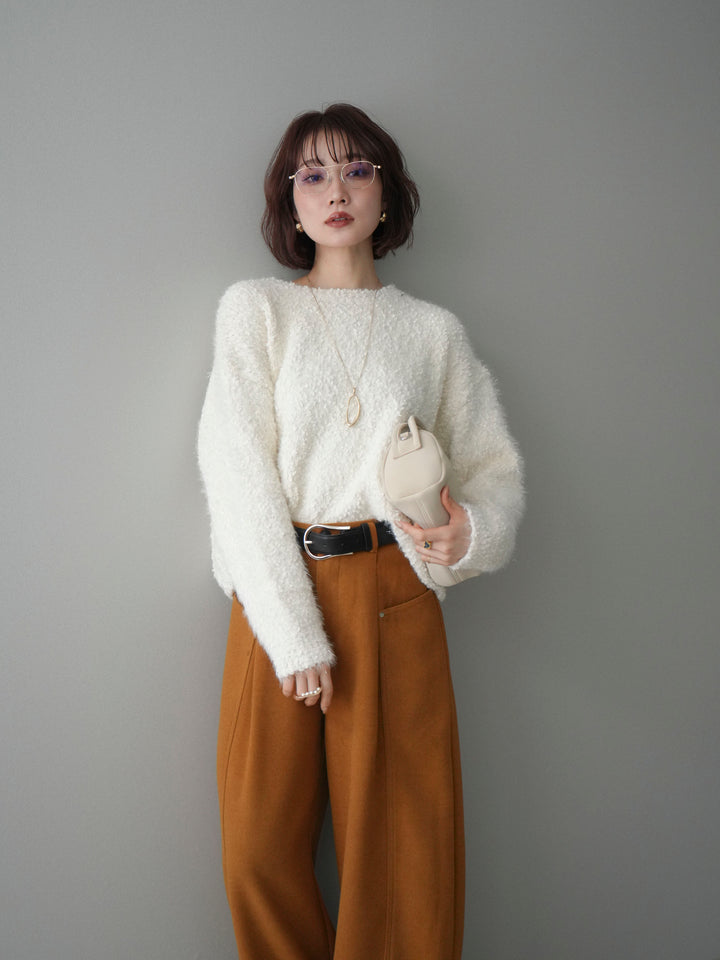 [SET]モールラメミックスヤーンニットプルオーバー+モールラメミックスヤーンニットプルオーバー(2set)