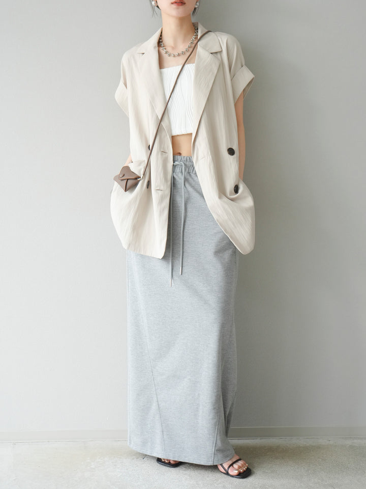 [預購]波浪滾邊杯裸色吊帶背心/可脫