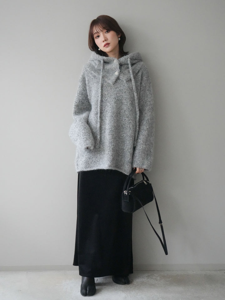 [SET]バラクラバSETニットプルオーバー+ベルベットナロースカート(2set)