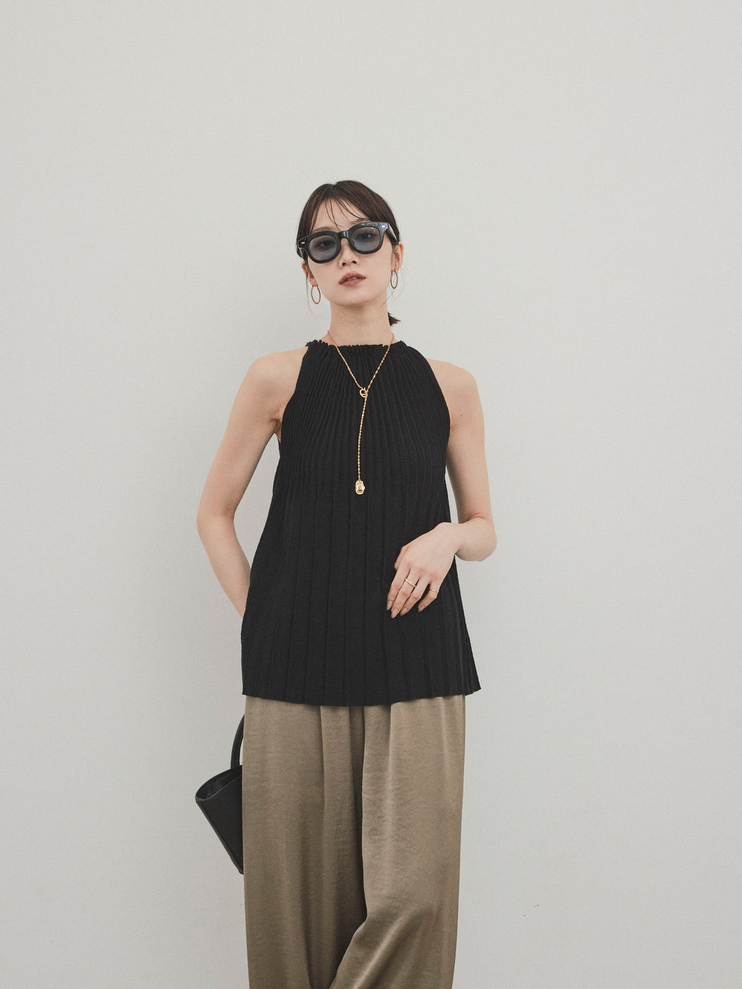 [SET]プリーツニットキャミソール+プリーツニットキャミソール(2set)