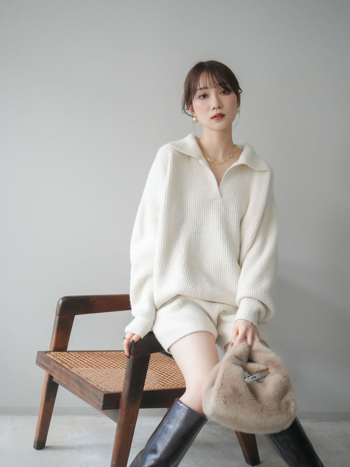 [SET]ポロニットプルオーバー＆ショートパンツSET UP+選べるアクセセット(2set)