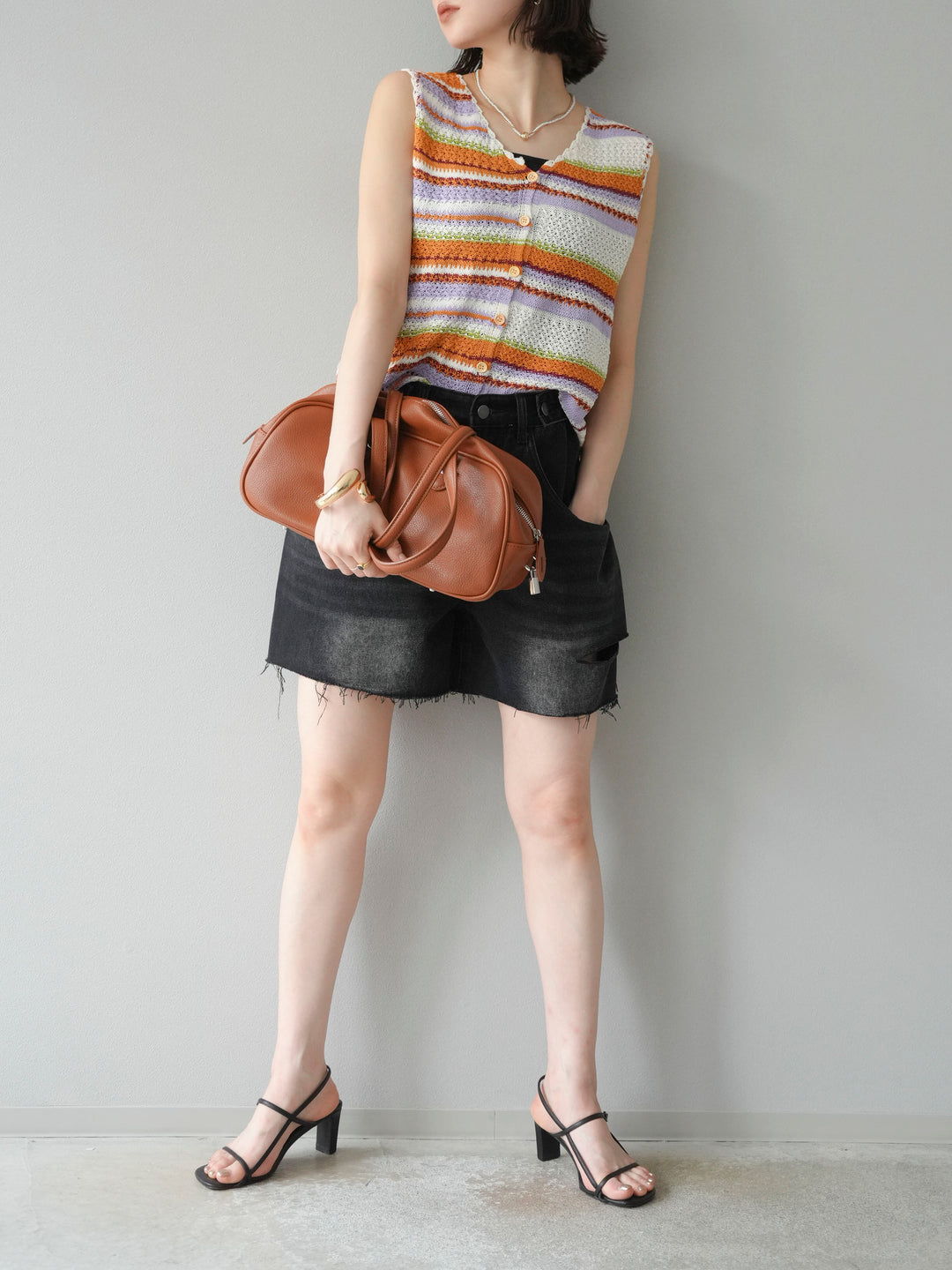 【預購】寬鬆半身牛仔褲/黑色