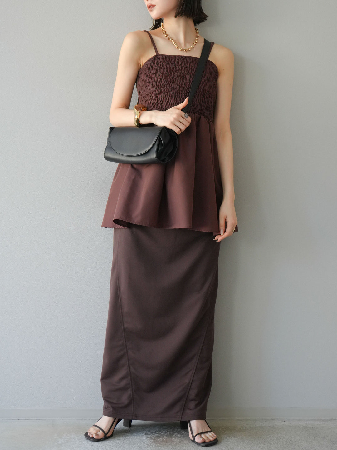 [SET] 毛衣長裙+毛衣長裙（2件套）