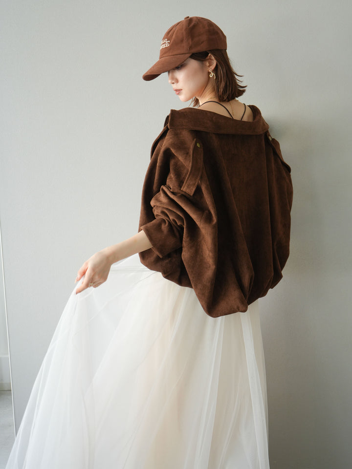 [預購] 麂皮外套/棕色