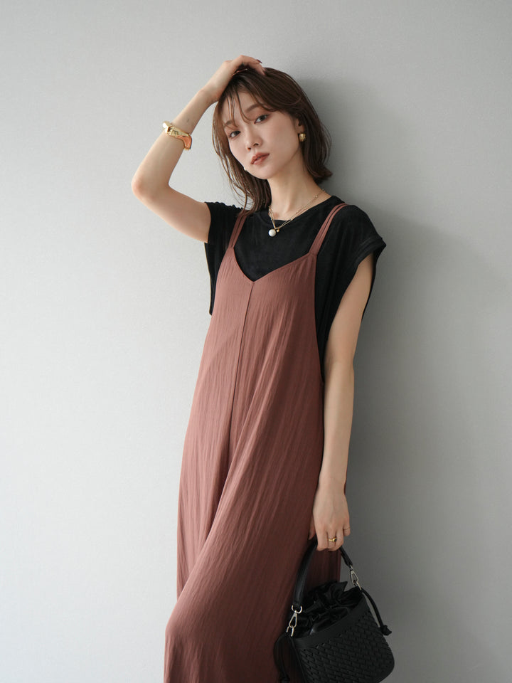 [予約]シアーフロッキーベロアルーズノースリーブTシャツ/ブラック