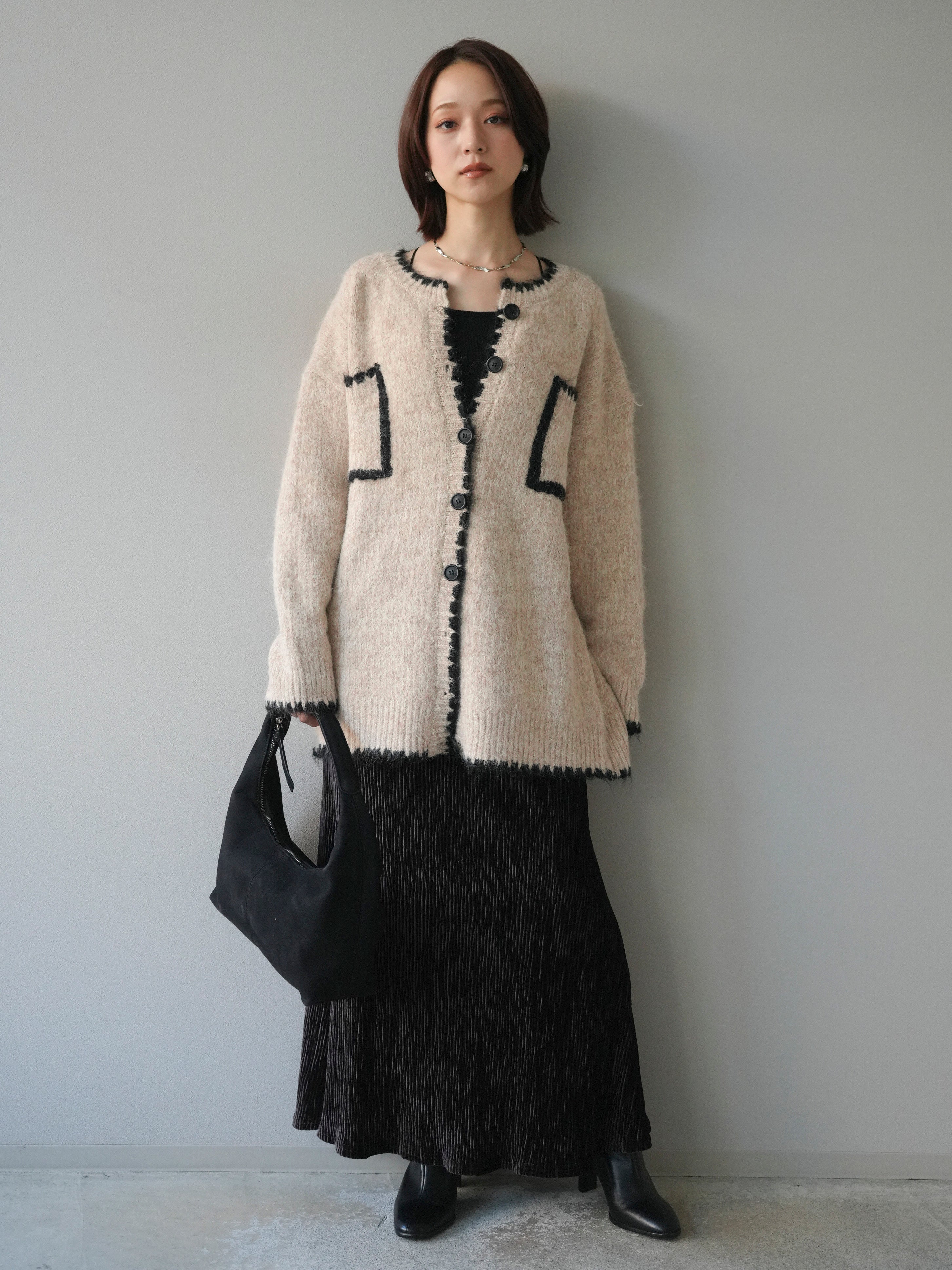 予約]ハンドステッチニットカーディガン/beige – Lumier
