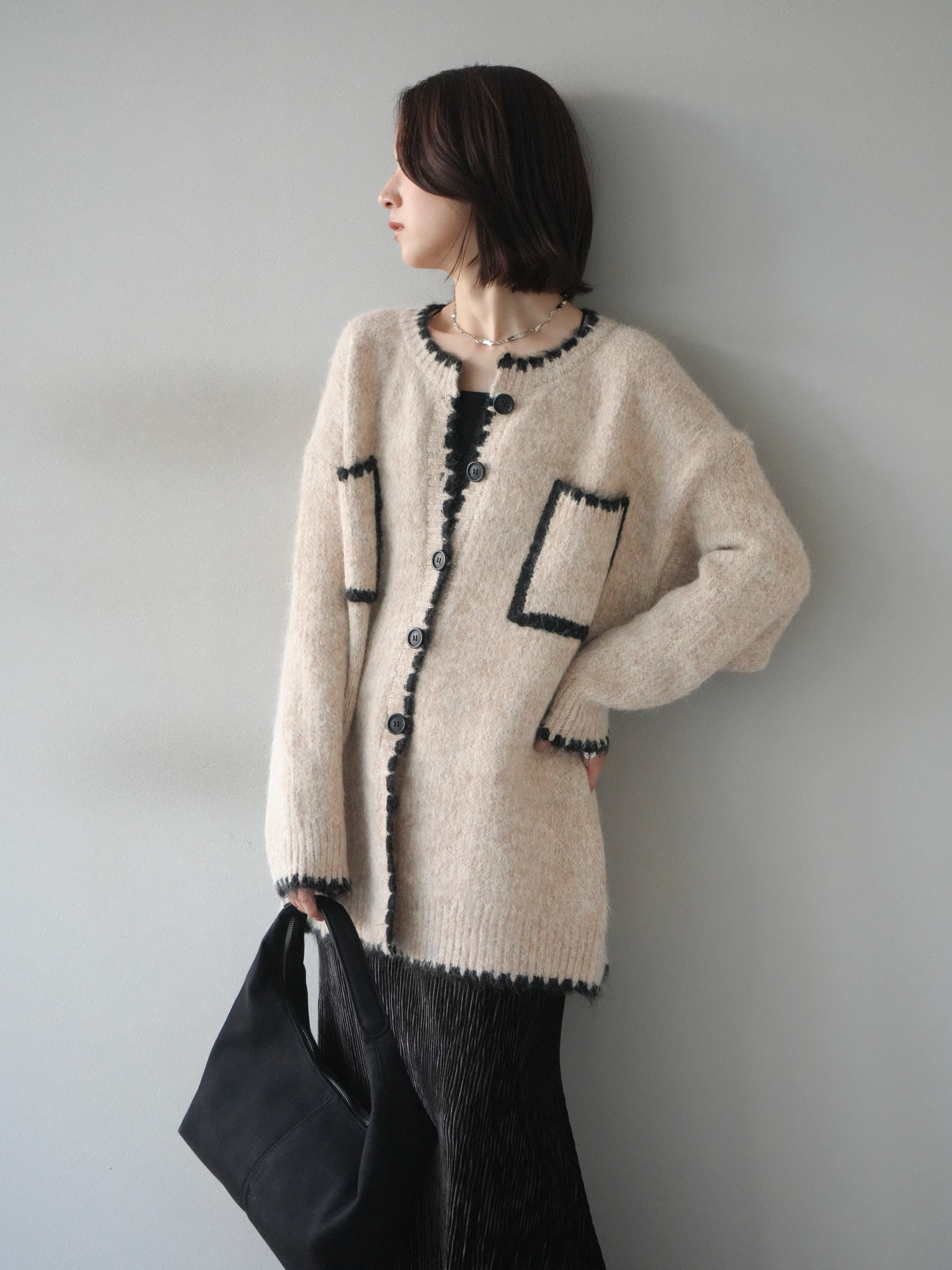 予約]ハンドステッチニットカーディガン/beige – Lumier