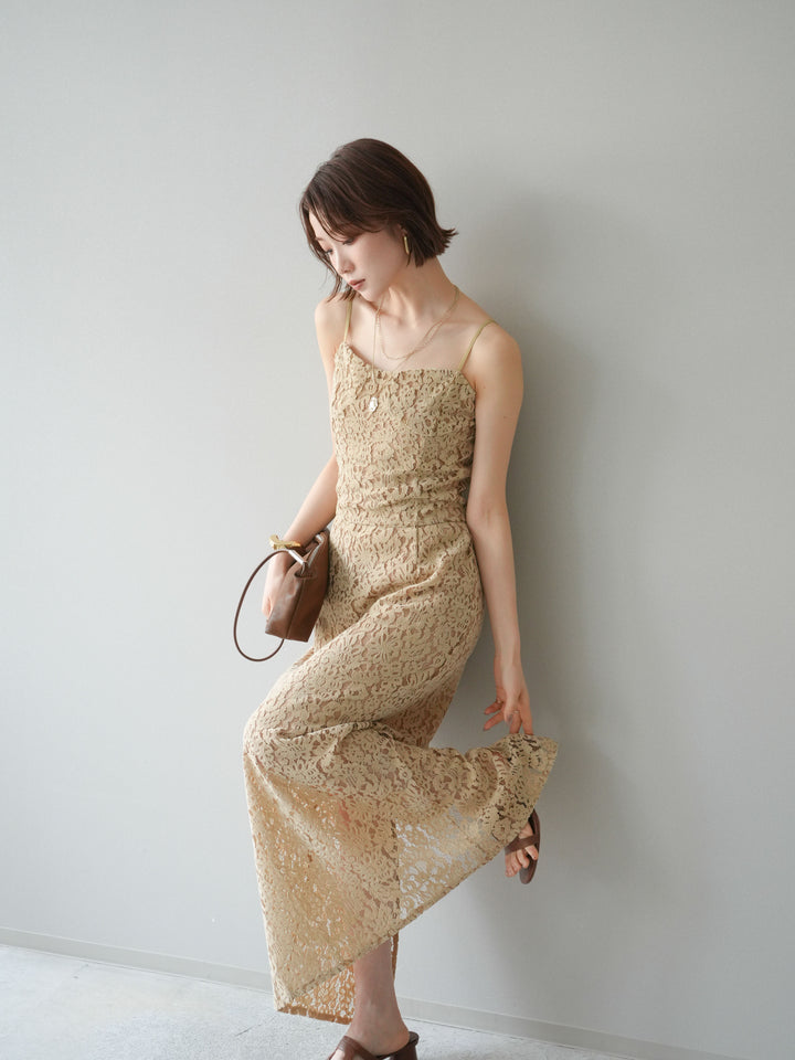 [SET]フルレースキャミ＆IラインスカートSET UP