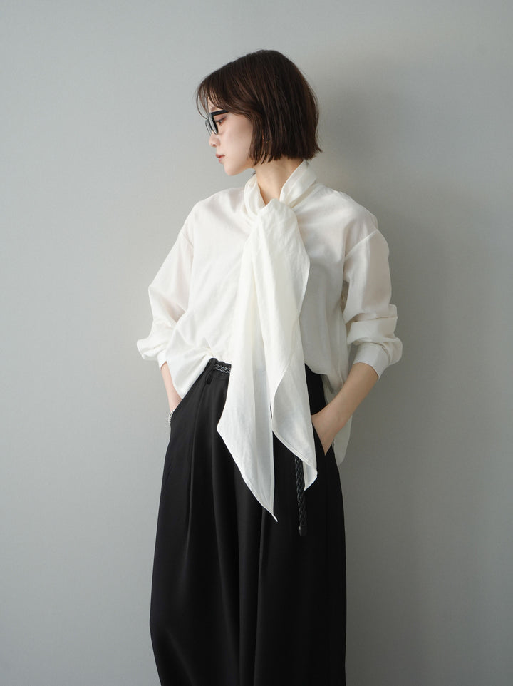 [予約]シアーボウタイブラウス/ivory