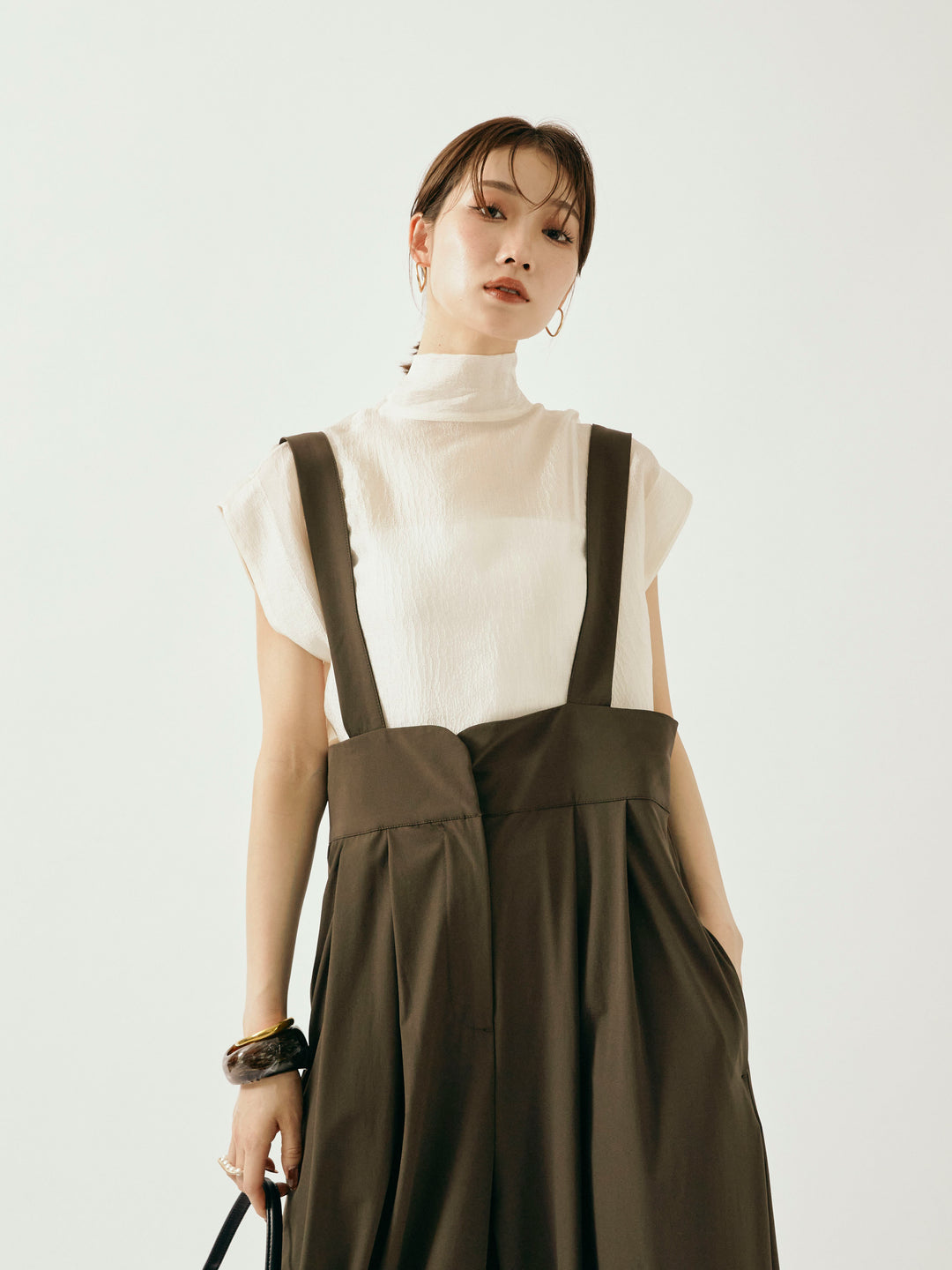 [予約]シャイニーシアーブラウス/アイボリー