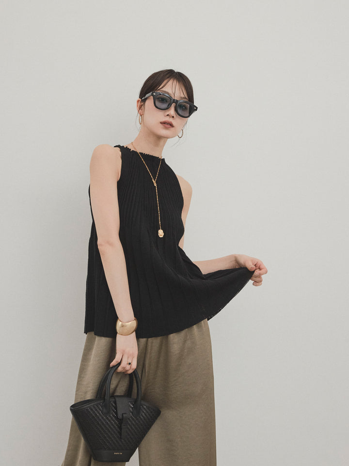 [SET]プリーツニットキャミソール+プリーツニットキャミソール(2set)