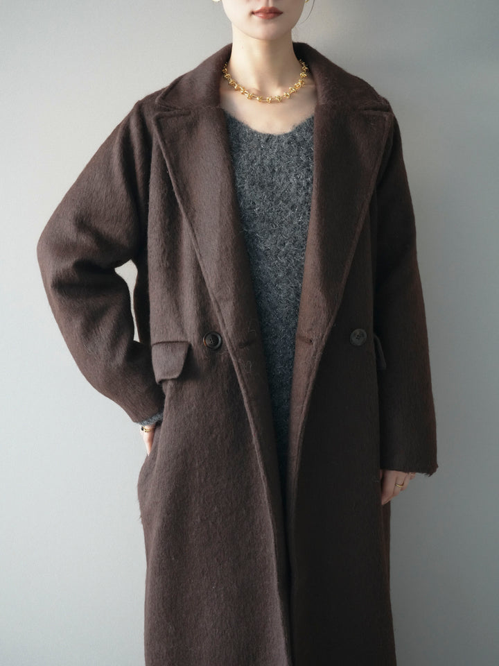 [予約]ソフトシャギーチェスターコート/brown