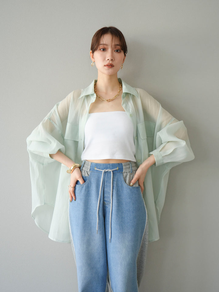 [予約]BIGポケットオーバーシアーシャツ/ミント