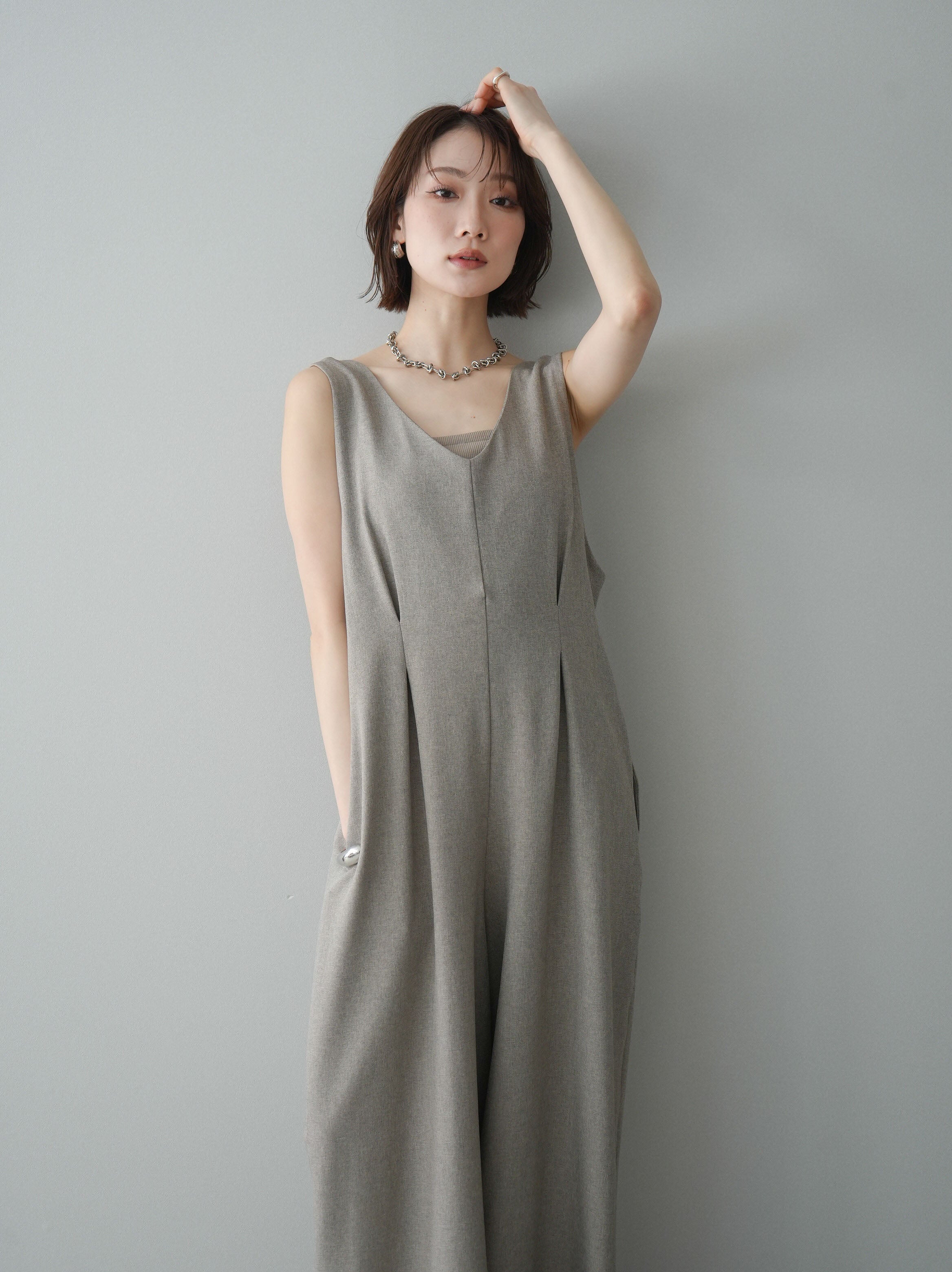 【極美品】エンフォルド トリプルクロス ワイドキュロットサロペット GRAY M 予約]ショルダーベルト前後2wayサロペット/mixbeige – Lumier