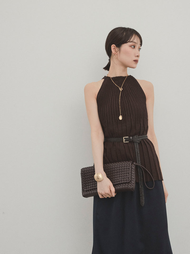 [SET]プリーツニットキャミソール+プリーツニットキャミソール(2set)