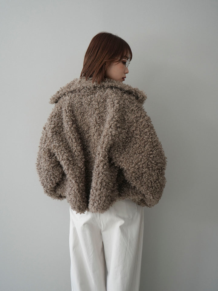 [SET]プードルファーミドルスタンドブルゾン+選べるアクセセット(2set)