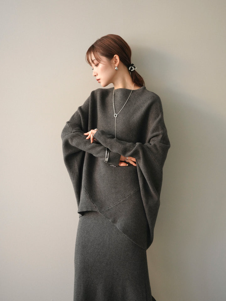 [SET]ウール混ドルマンニット&スカートSET UP+ウール混ドルマンニット&スカートSET UP(2set)