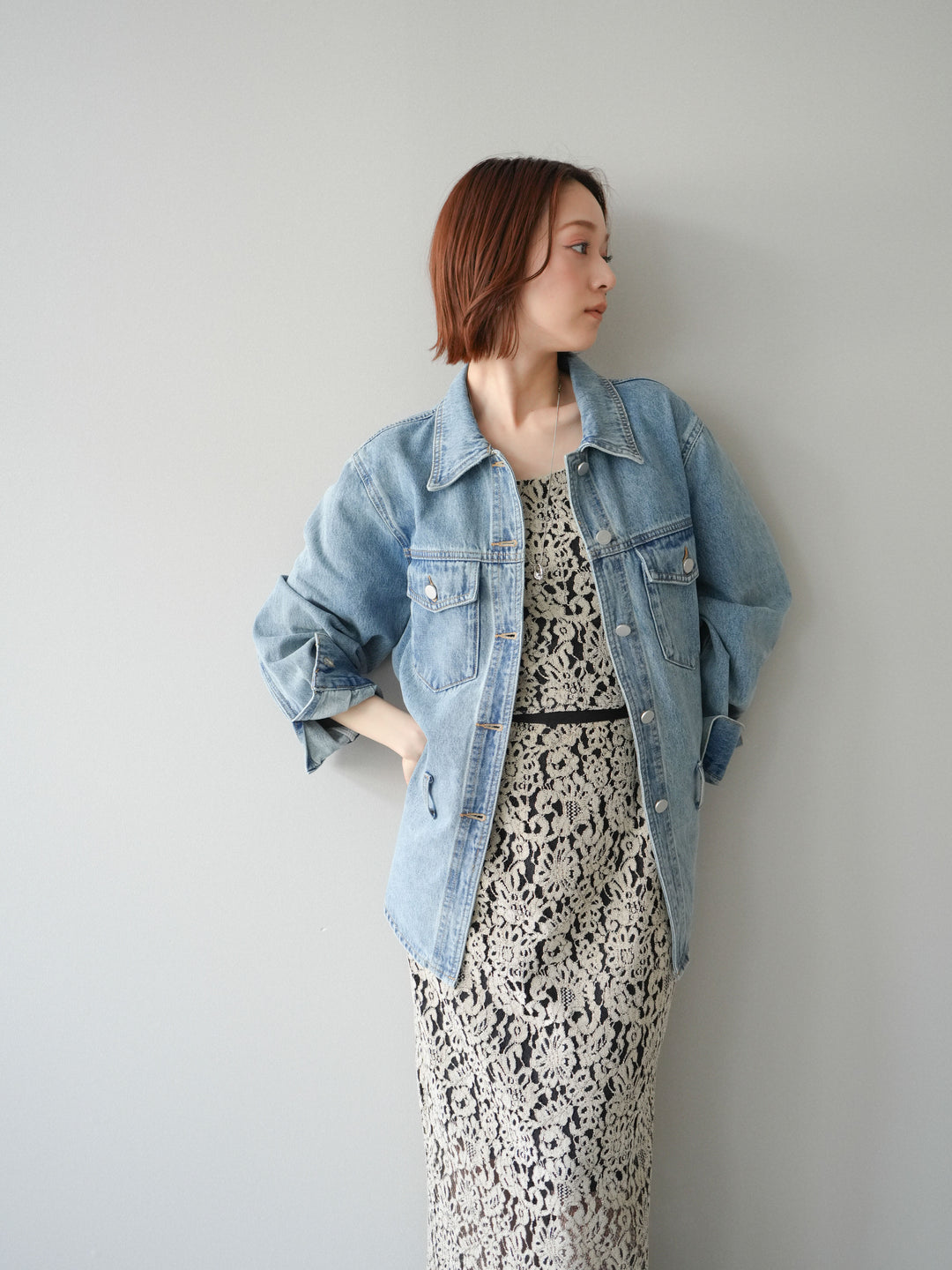 [SET]フルレースキャミ＆IラインスカートSET UP