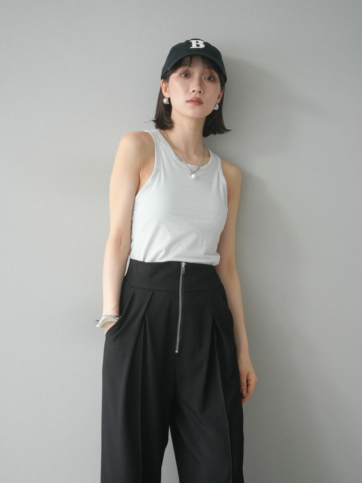 [予約]カップ付きラメアメスリブラトップ/オフ