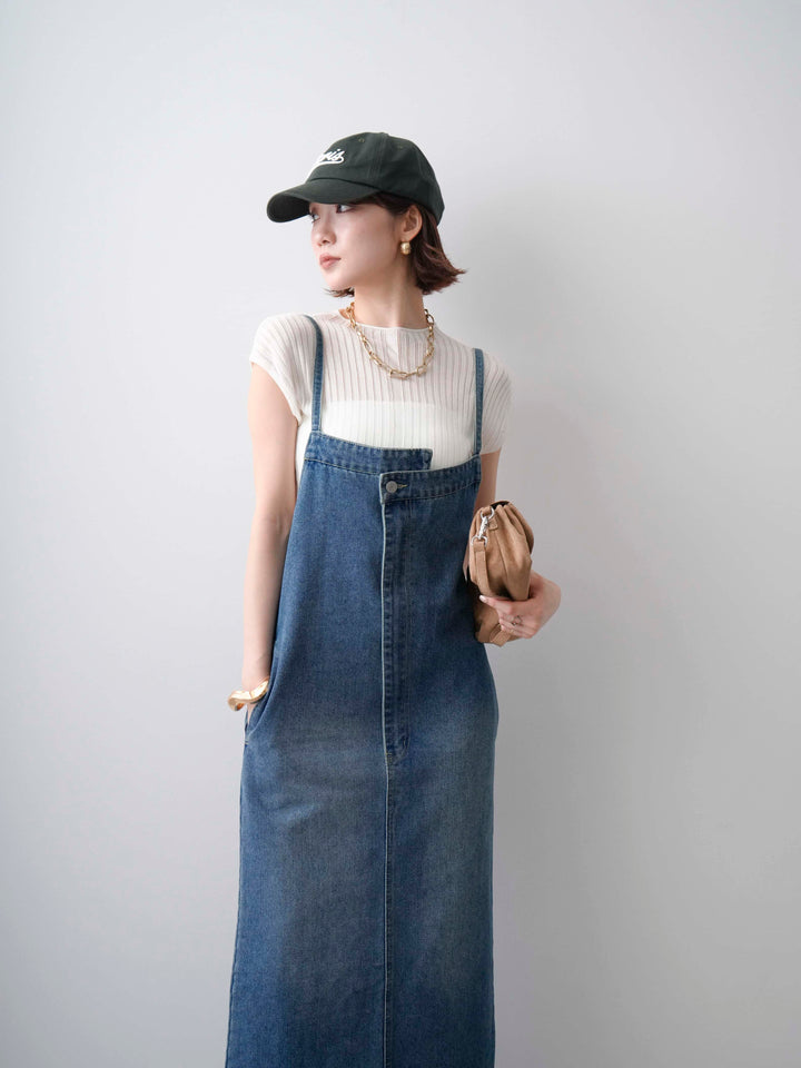[予約]シアーリブフレンチニットトップス/white