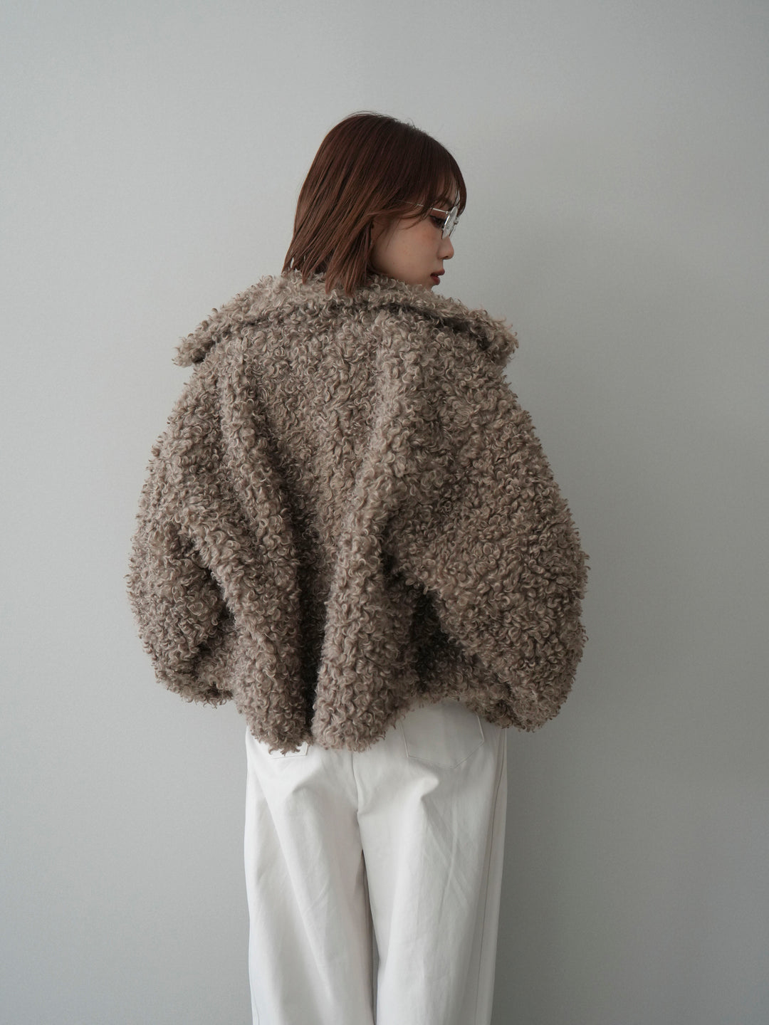 [予約]プードルファーミドルスタンドブルゾン/beige