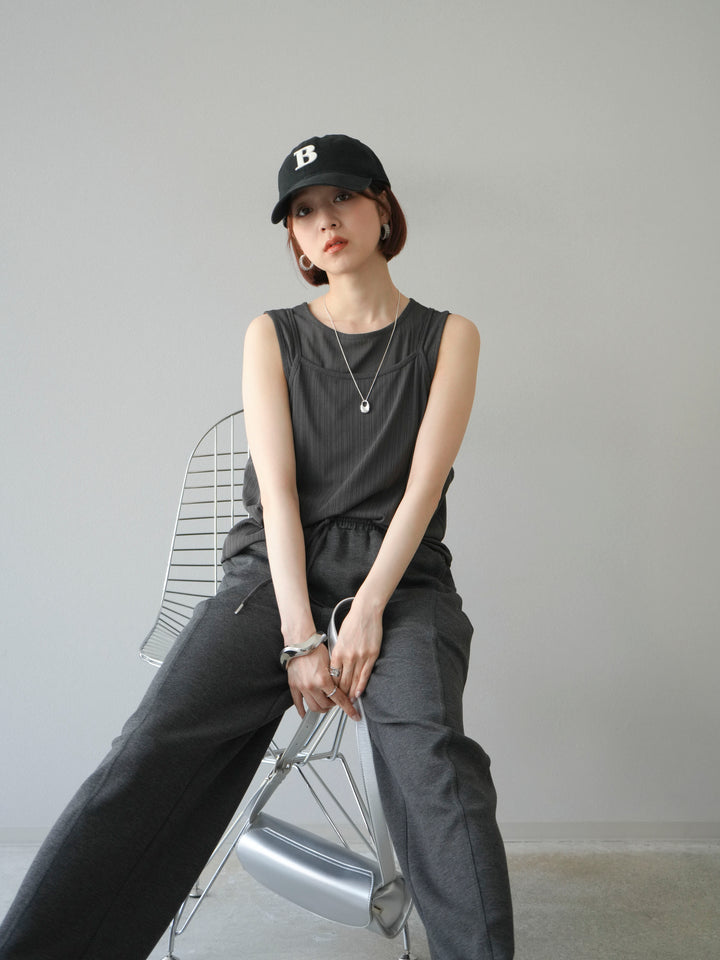 [預訂] Ice Touch 2WAY Design 吊帶背心/炭灰色
