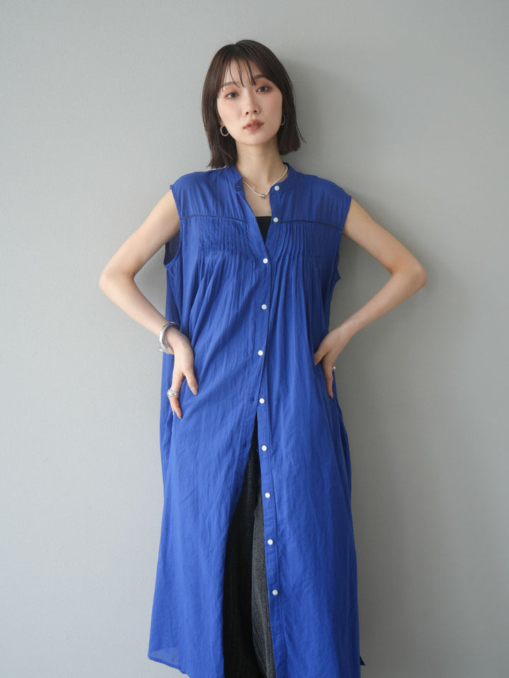 [予約]インド製コットンボイルワンピース/ロイヤルブルー