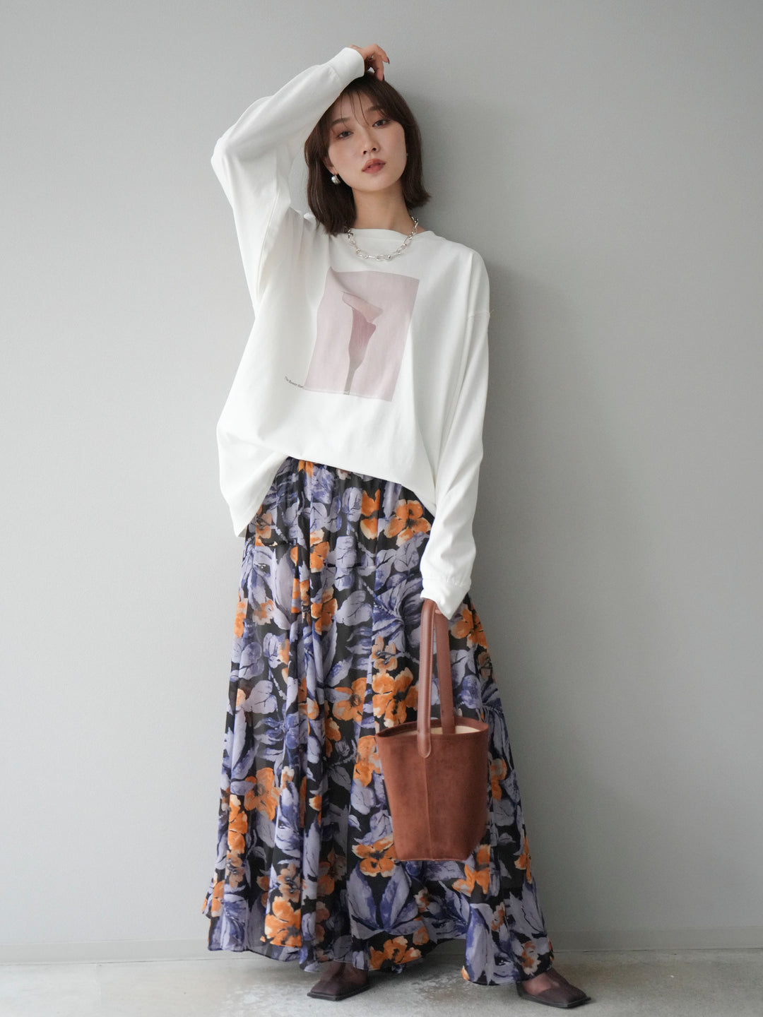 [予約]フラワーフォトプリントBIGロンT /オフ1