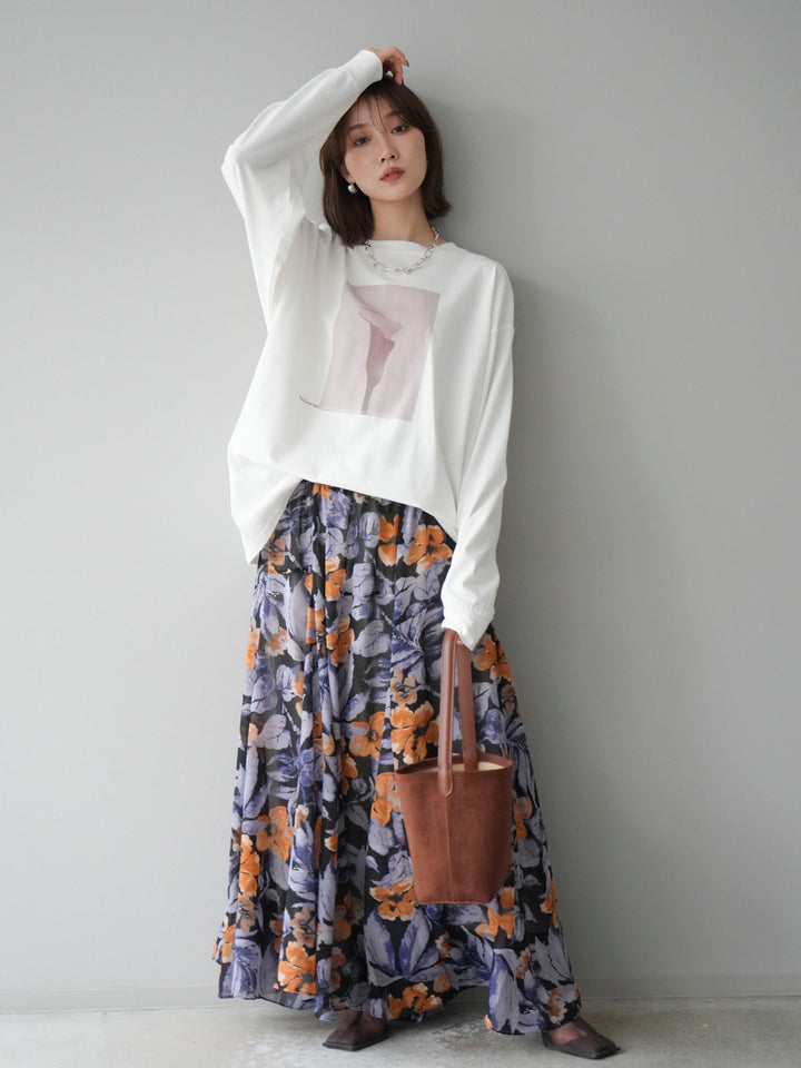 [予約]フラワーフォトプリントBIGロンT /オフ1