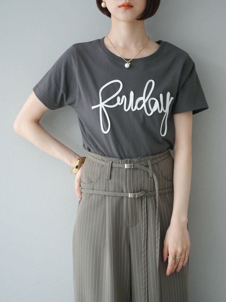 [予約]コードロゴTシャツ/チャコール