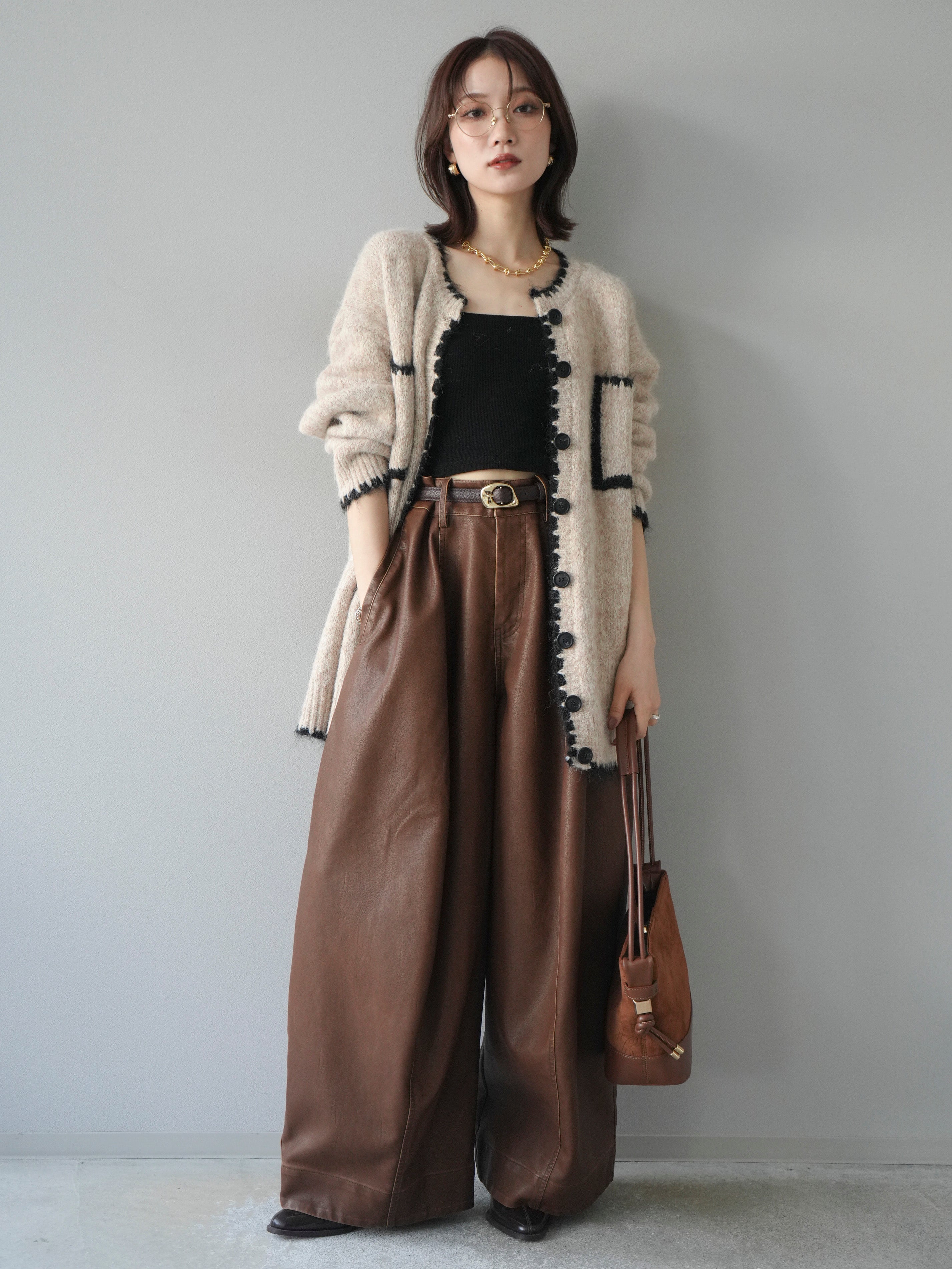 予約]ハンドステッチニットカーディガン/beige – Lumier