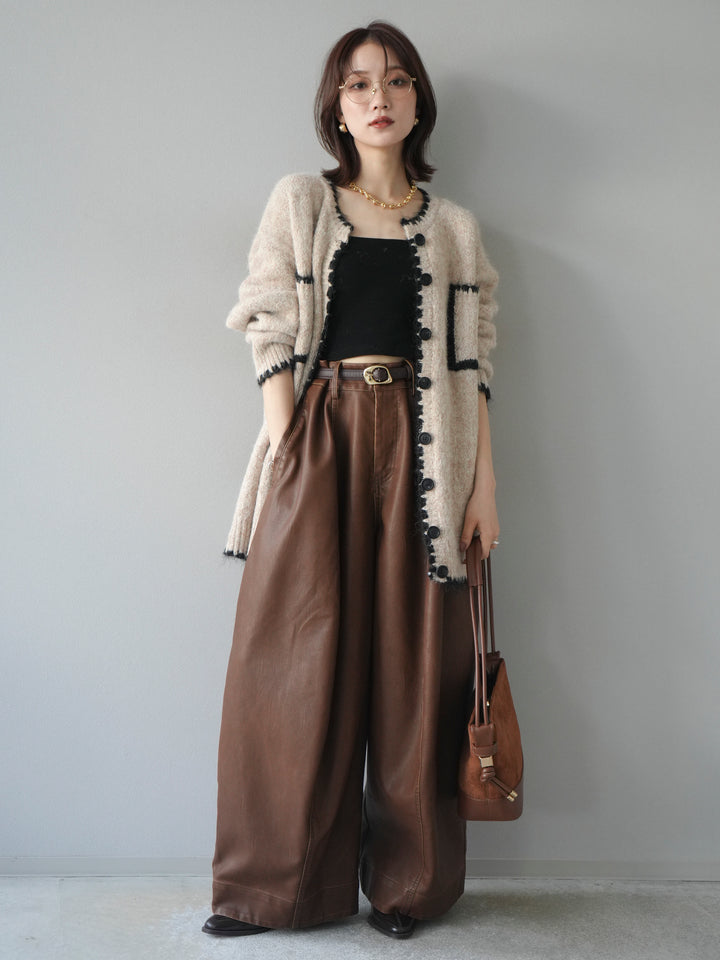 [予約]ハンドステッチニットカーディガン/beige