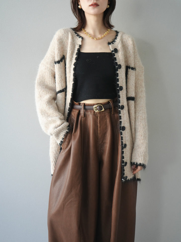 [予約]ハンドステッチニットカーディガン/beige