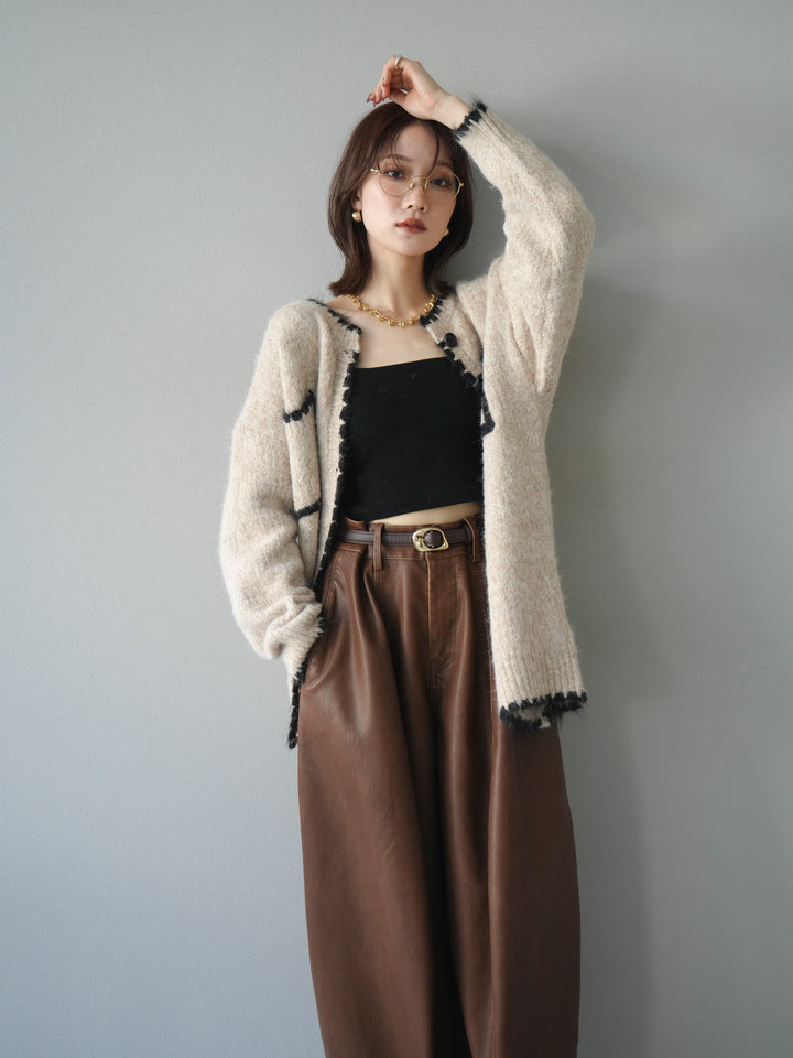 [予約]ハンドステッチニットカーディガン/beige
