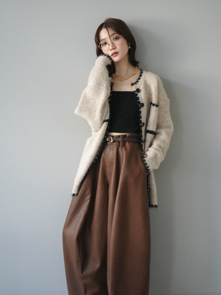 [予約]ハンドステッチニットカーディガン/beige