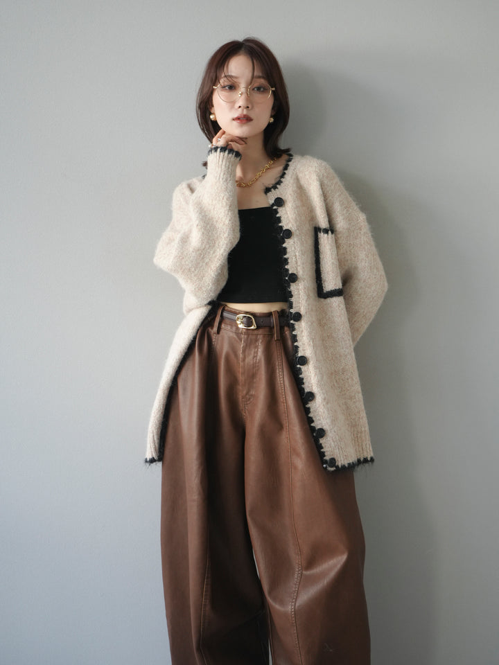 [予約]ハンドステッチニットカーディガン/beige