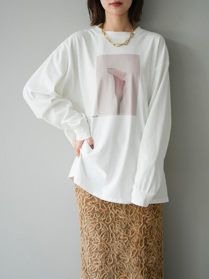 [予約]フラワーフォトプリントBIGロンT /オフ1