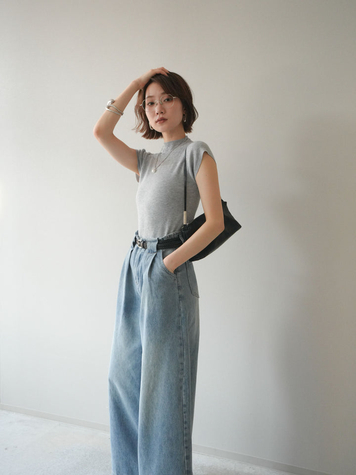 [SET]ビジューシアーフレンチニット+選べるアクセセット(2set)